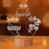 Jesus Cross Religious Night Light,Jesus Wood 3D Illusion Lamp Warm Colors